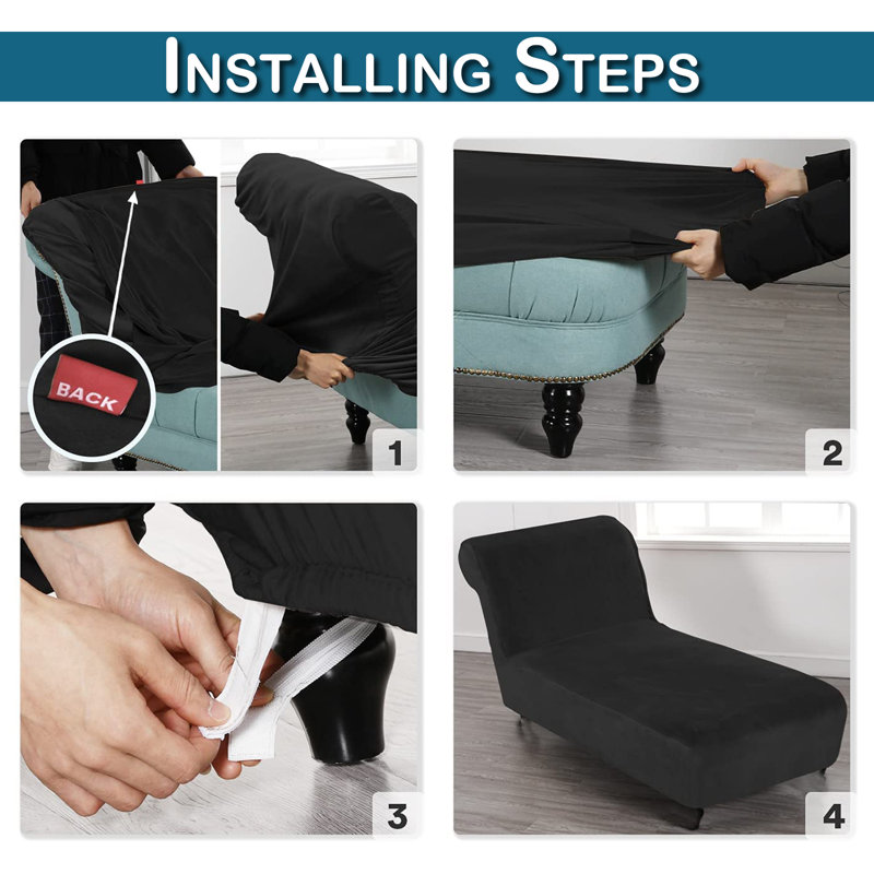 House of Hampton® Box Cushion Chaise Lounge Slipcover Wayfair